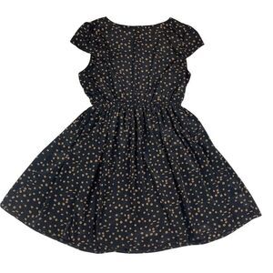 Ya Los Angeles Party Dress Black Brown Cap Sleeve Women’s Size Large